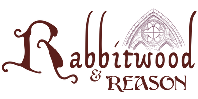 Rabbitwood and Reason Logo Horizontal with Gothic Arch