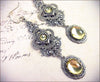 Avalon Earrings in Jonquil and Antiqued Silver by Rabbitwood & Reason