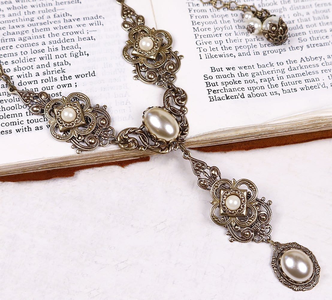 Avalon Ornate Necklace Handcrafted Romantic Renaissance Faire Jewelry –  Rabbitwood & Reason