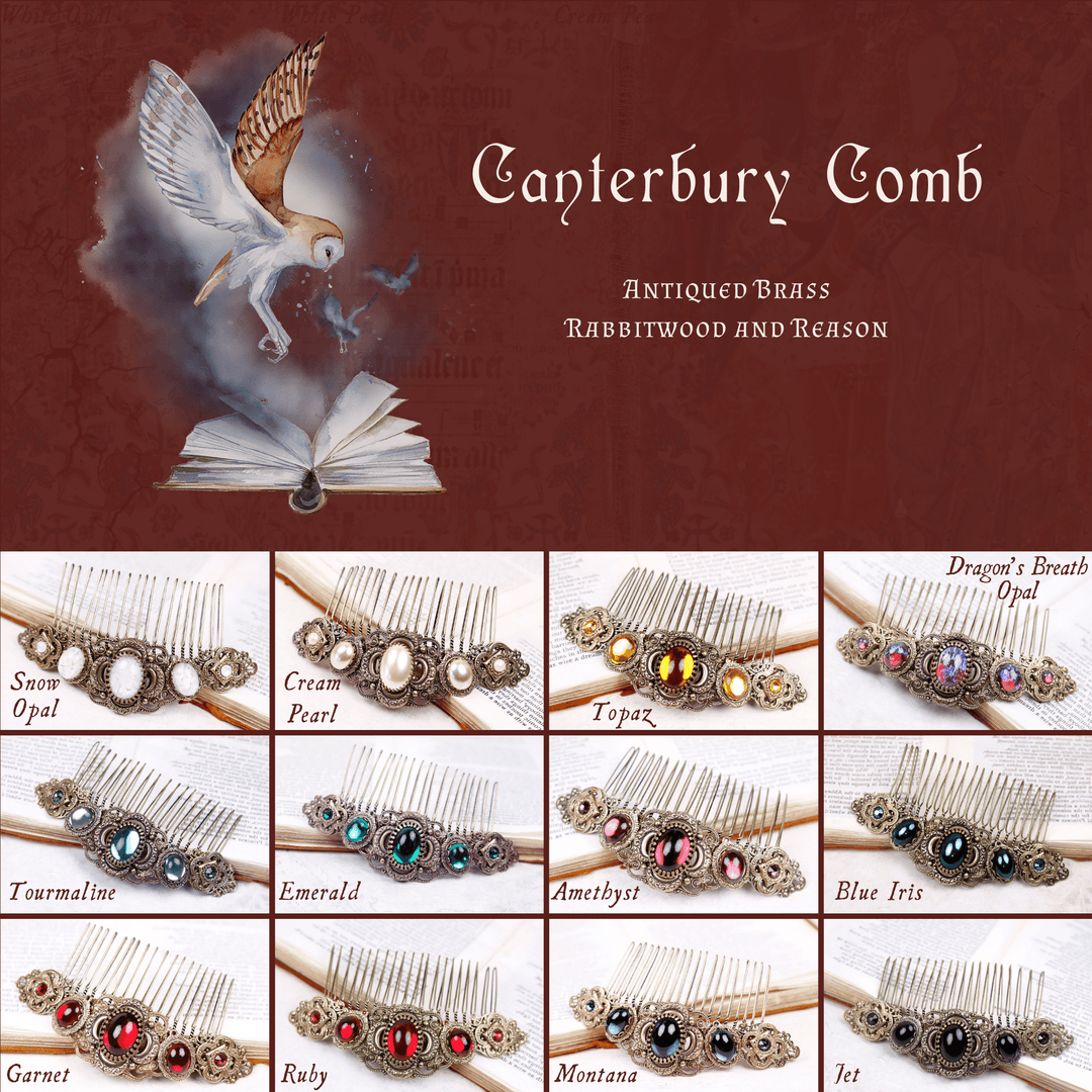 Group Pic: Canterbury Comb in Antiqued Brass by Rabbitwood and Reason
