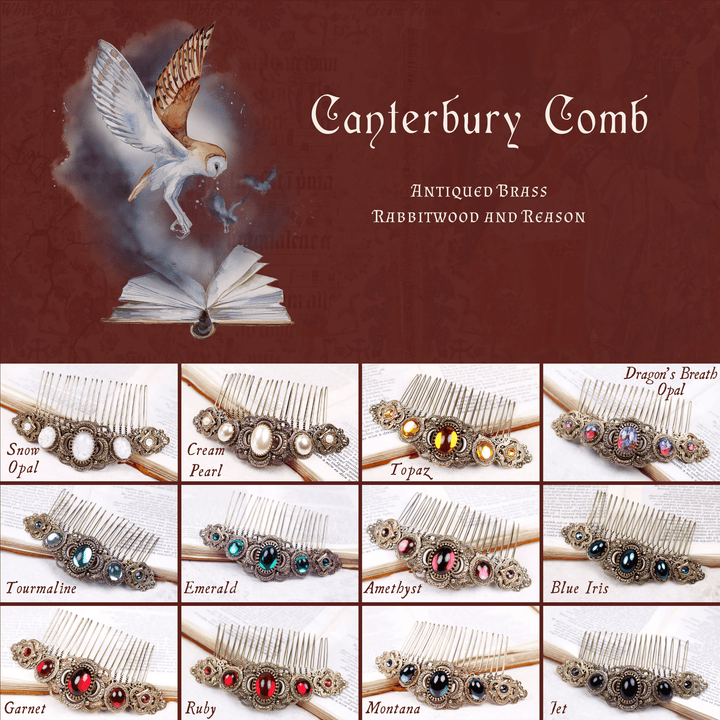 Group Pic: Canterbury Comb in Antiqued Brass by Rabbitwood and Reason