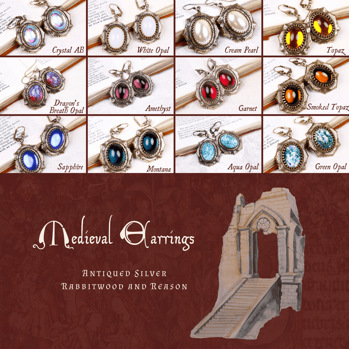 Group Pic: Medieval Earrings in Antiqued Brass by Rabbitwood and Reason