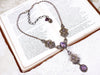 Avalon Ornate Necklace in Amethyst Opal and Antiqued Brass by Rabbitwood and Reason