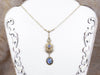Avalon Pendant Necklace in Sea Opal and antiqued gold by Rabbitwood and Reason