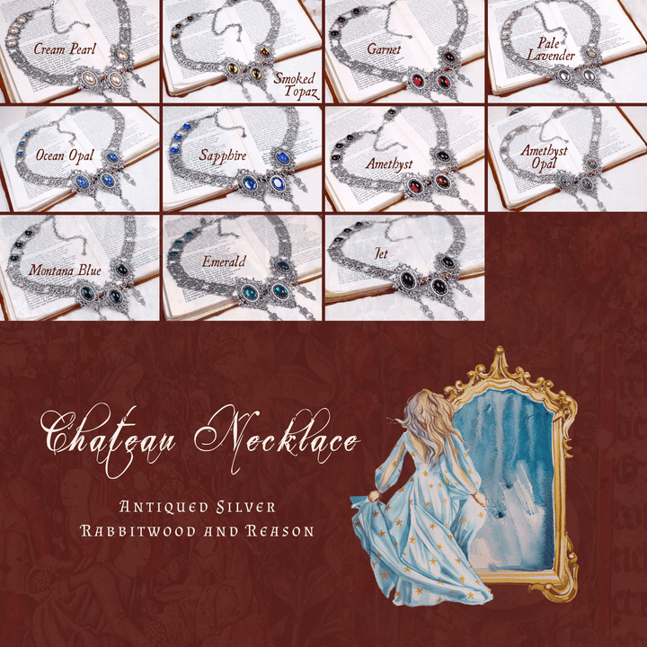 Group Photo: Chateau Necklace in Antiqued Silver by Rabbitwood and Reason