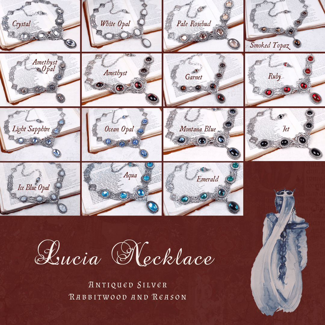 Group Photo: Lucia Necklace in Antiqued Silver by Rabbitwood and Reason