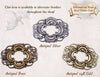 Rabbitwood and Reason Jewelry is available in three finishes: Antiqued Gold, Antiqued Brass and Antiqued Silver