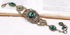 Canterbury Bracelet in Emerald and Antiqued Brass by Rabbitwood and Reason