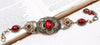 Canterbury Bracelet in Ruby and Antiqued Brass by Rabbitwood and Reason