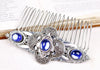 Avebury Comb in Sapphire and Antiqued Silver by Rabbitwood and Reason