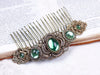 Canterbury Comb in Tourmaline and Antiqued Brass by Rabbitwood and Reason