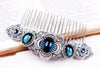 Canterbury Comb in Montana Blue and Antiqued Silver by Rabbitwood and Reason