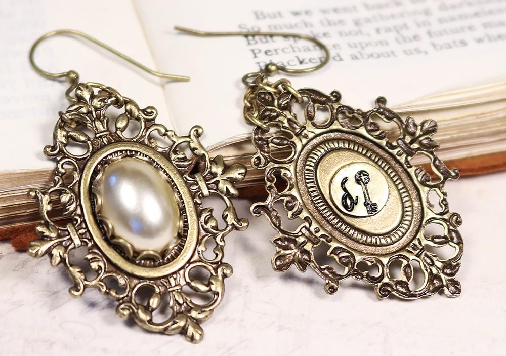 Chateau Earrings - Each earring features a signature tag with Medieval key - by Rabbitwood & Reason