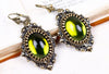 Countess Earrings in Olivine and Antiqued Brass by Rabbitwood and Reason
