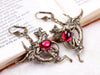 Dragon Earrings - Antiqued Brass