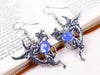 Dragon Earrings in Larkspur Opal and Antiqued Silver by Rabbitwood and Reason