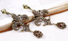 Fleur Earrings - Siam - Antiqued Brass - Rabbitwood & Reason