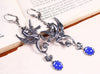 Poseidon's Steed Earrings - Antoinette Blue Opal - Antiqued Silver - Rabbitwood & Reason