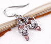 Rhiannon Earrings Antiqued Silver - Rose Peach - Rabbitwood & Reason