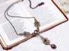 Avalon Ornate Necklace in Amethyst and Antiqued Brass by Rabbitwood & Reason
