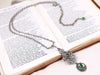 Avalon Pendant Necklace in Tourmaline and Antiqued Silver by Rabbitwood and Reason