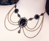 Drucilla Necklace in Jet Black and Antiqued Brass by Rabbitwood and Reason