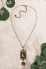 Gothic Cathedral Pendant Necklace - Antiqued Brass
