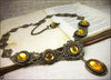 Lucia Necklace - Topaz - Antiqued Brass - Rabbitwood & Reason