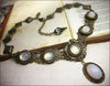 Lucia Necklace - White Opal - Antiqued Brass - Rabbitwood & Reason