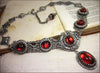 Lucia Necklace - Ruby - Antiqued Silver - Rabbitwood & Reason