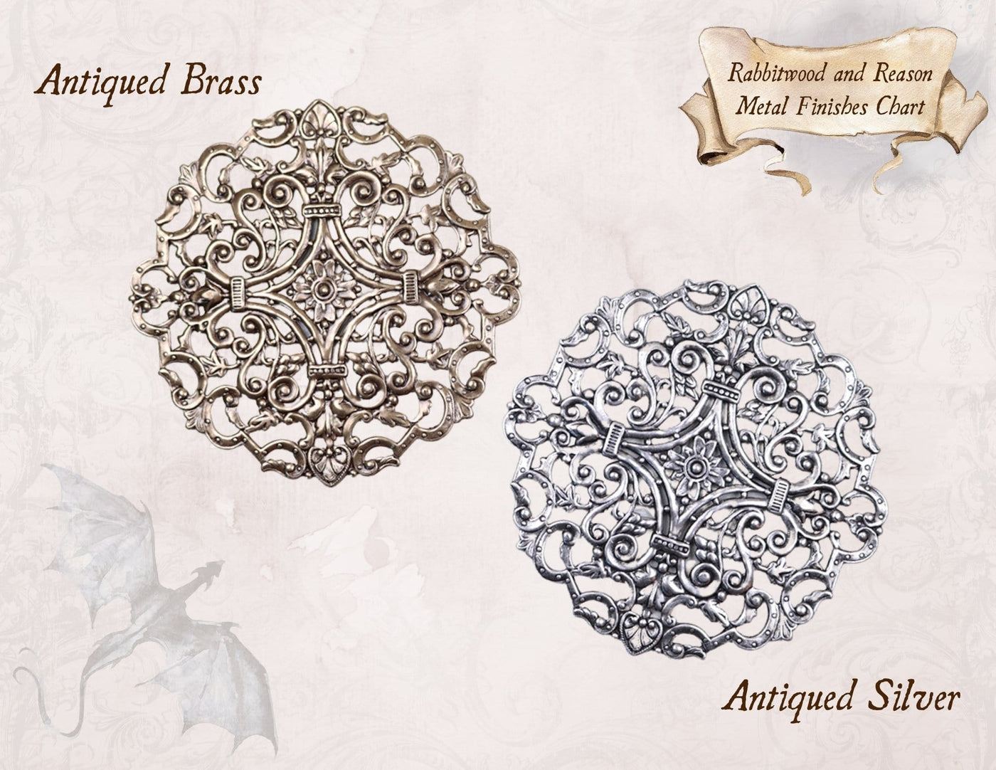 Medieval Pendant Necklace - Antiqued Brass
