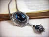 Medieval Pendant Necklace Antiqued Silver - Twilight Blue - Rabbitwood & Reason