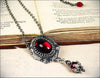 Medieval Pendant Necklace Antiqued Silver - Garnet - Rabbitwood & Reason
