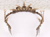 Avalon Pearl Tiara - The inside of each tiara is carefully lined with antiqued metal ribbon; this attention to detail ensures Rabbitwood & Reason tiaras are aesthetically lovely from every angle, and ready for display after your special event has passed.