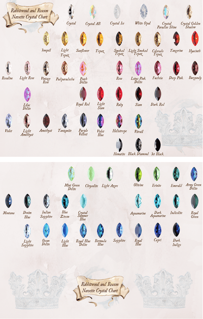 Rabbitwood and Reason Navette Crystal Chart
