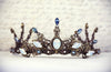 Avalon Crystal Tiara in Antiqued Brass by Rabbitwood & Reason. Stones featured: White Opal, Light Sapphire Champagne