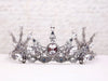 Avalon Crystal Tiara in Antiqued Silver by Rabbitwood and Reason.  Stones Featured: Crystal and Montana